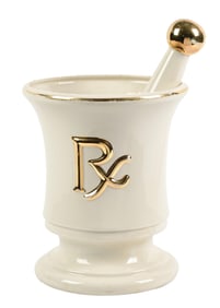 RX PHARMACY MORTAR AND PESTLE DISPLAY