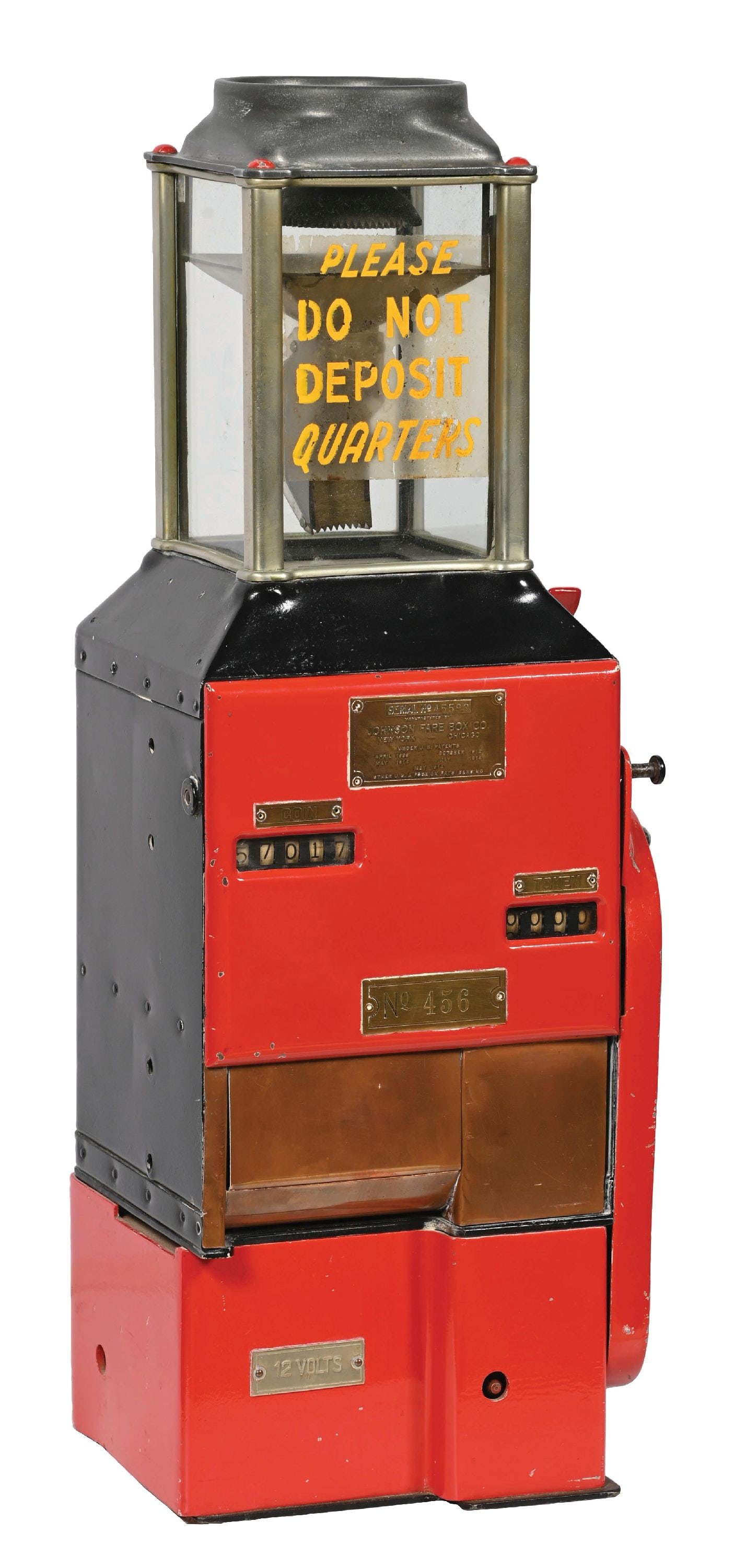 JOHNSON BUS FARE BOX CO. NO. 456 (1 of 5)