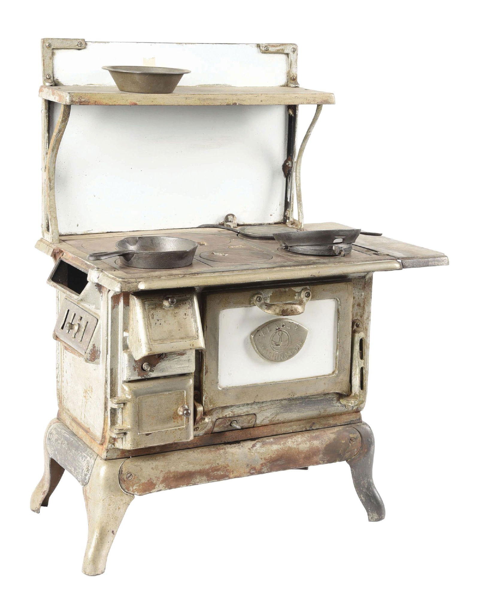 WASHINGTON LEADER MINI CAST IRON STOVE W/ ACCESSORIES (1 of 5)