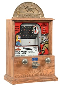 5¢ J. F. FRANTZ MFG. BIG TOP PINBALL SKILL GAME
