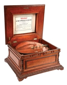 REGINA 15-1/4" DISC MUSIC BOX