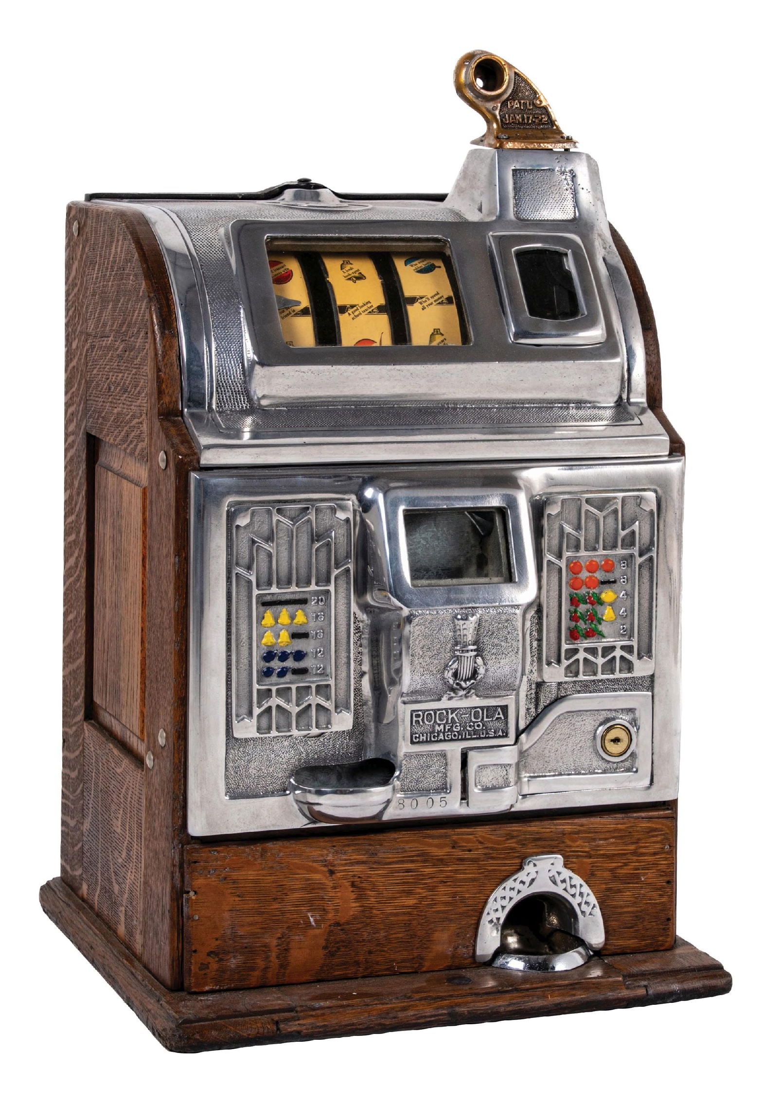 5¢ O.D. JENNINGS ROCKOLA REVAMP SLOT MACHINE (1 of 6)