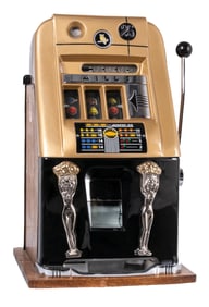 25¢ MILLS GOLDEN NUGGET HIGHTOP SLOT MACHINE