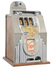 5¢ BUCKLEY MFG. HALFTOP GUARANTEED JACKPOT BELLE SLOT MACHINE