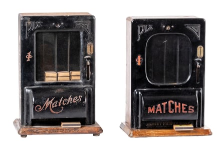 PAIR OF ALBERT PIX MATCH VENDING MACHINES