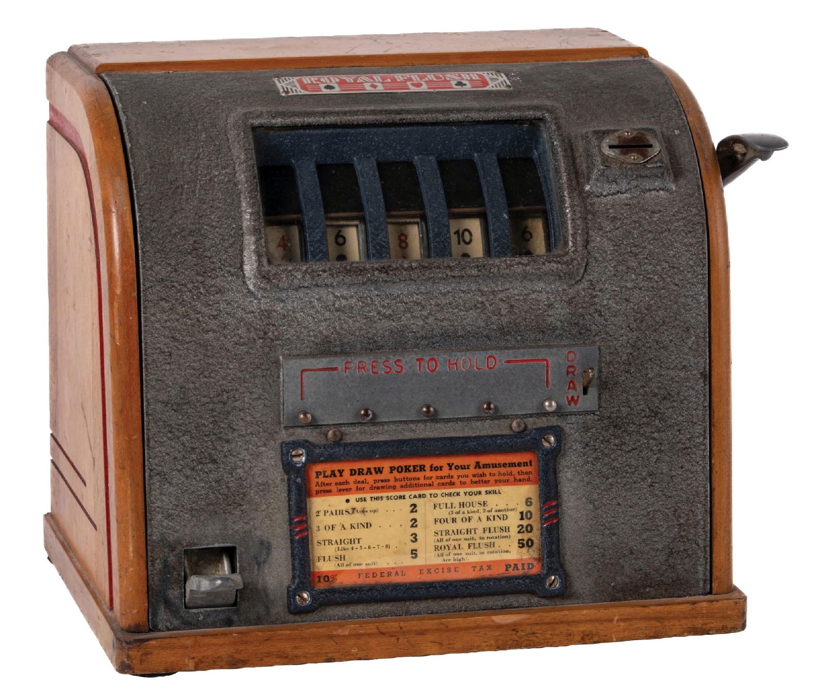 1¢ GROETCHEN "ROYAL FLUSH" POKER THEMED TRADE STIMULATOR (1 of 5)