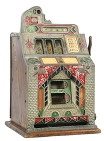 5¢ MILLS NOVELTY CO. SILENT JACKPOT FRONT VENDER SLOT MACHINE