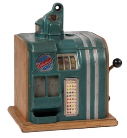 25¢ GROTCHEN TOOL & MFG. CO. COLUMBIA JACKPOT BELL SLOT MACHINE