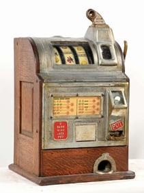 5¢ O.D.JENNINGS & SERVICE NOVELTY REVAMP SLOT MACHINE