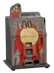 1¢ MILLS ROMAN HEAD SLOT MACHINE