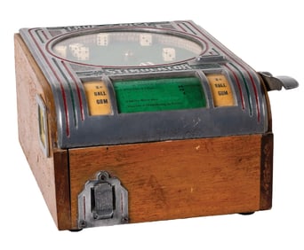 1¢ DAVAL "TRUE DICE" TRADE STIMULATOR W/ GUMBALL VENDOR