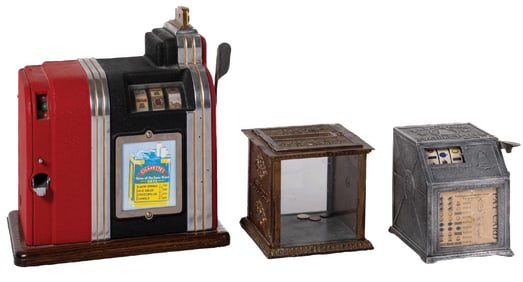 COLLECTION OF 3 TRADE STIMULATORS & NATIONAL CASH REGISTER RECEIPT BOX