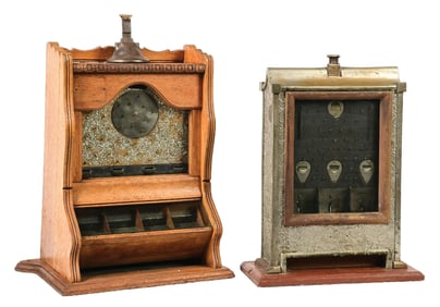 PAIR OF COUNTER POCKET SLOT MACHINES