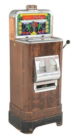 10¢ O.D. JENNINGS "CHALLENGER" CONSOLE SLOT MACHINE