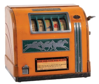 1¢ GROETCHEN "HIGH STAKES" HORSE RACE THEMED TRADE STIMULATOR