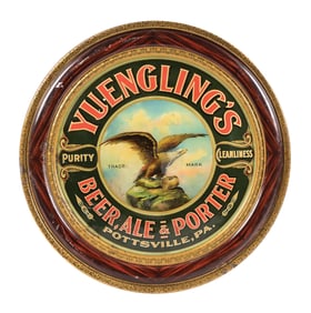 YUENGLING'S BEER, ALE & PORTER SIGN W/ EAGLE GRAPHIC.