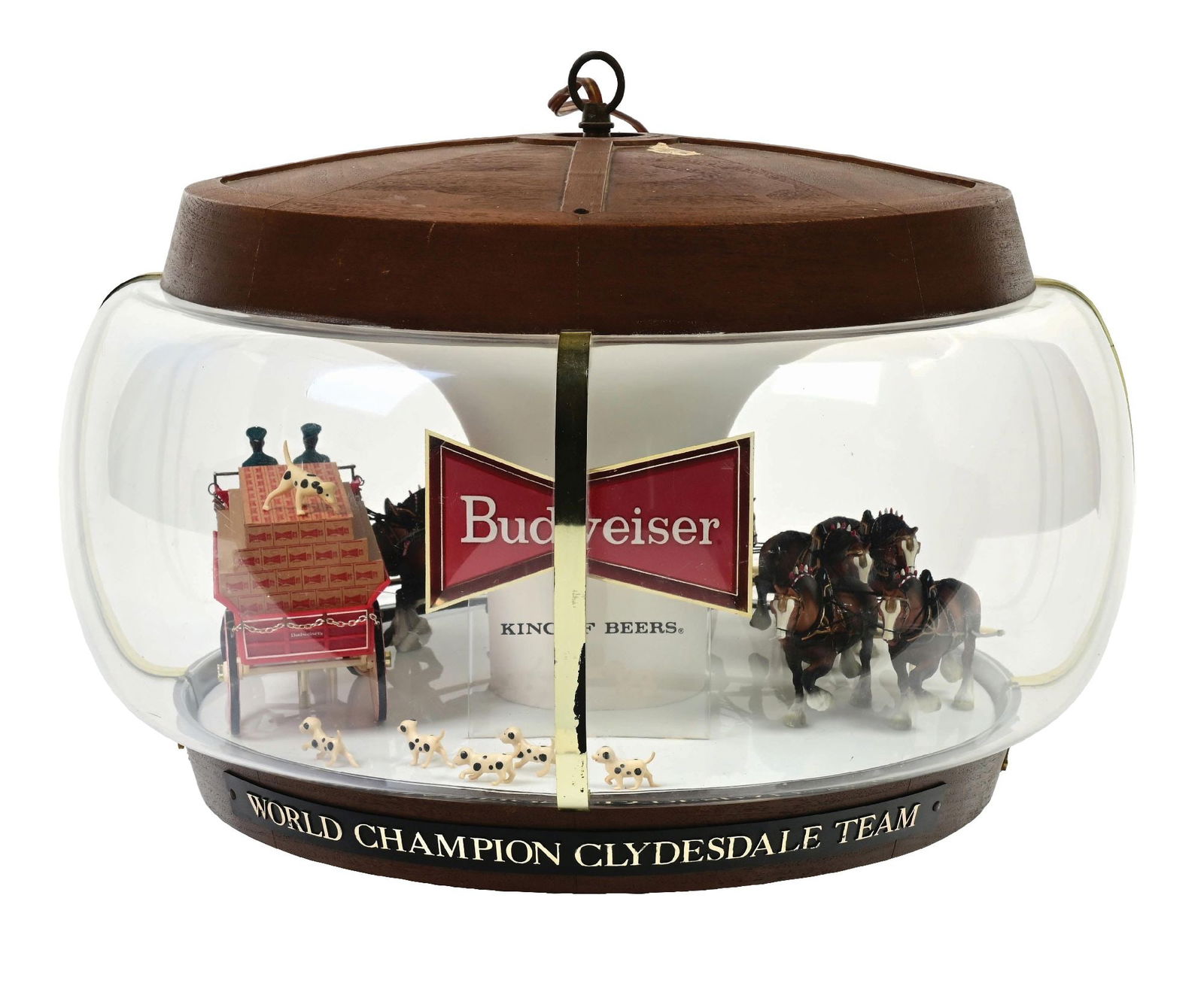 BUDWEISER BEER REVOLVING LIGHTED LAMP (1 of 4)
