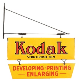 KODAK FILM 3-D TRADE SIGN W/ BRACKET