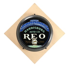 HARRISBURG AUTO CO. FLYING CLOUD THERMOMETER