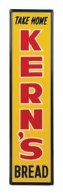 TAKE HOME KERNS BREAD SELF FRAMED EMBOSSED TIN SIGN