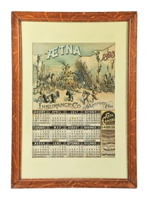1893 AETNA INSURANCE COMPANY CALENDAR.