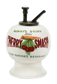 FOWLERS CHERRY SMASH SODA FOUNTAIN SYRUP DISPENSER