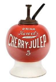 HOWEL'S CHERRY JULEP SODA FOUNTAIN SYRUP DISPENSER