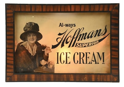 HOFFMAN ICE CREAM LIGHT-UP SIGN.