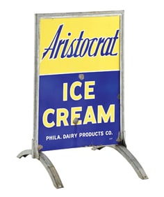 ARISTOCRAT ICE CREAM CURB SIGN