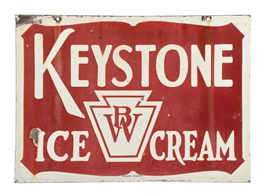 KEYSTONE ICE CREAM SIGN W/ KEYSTONE GRAPHIC