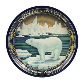 ARTIC ICE CREAM POLAR BEAR SERVING TRAY