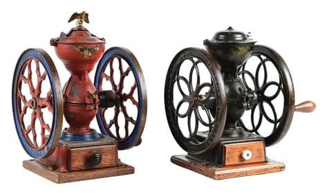 PAIR OF CAST IRON COFFEE GRINDERS