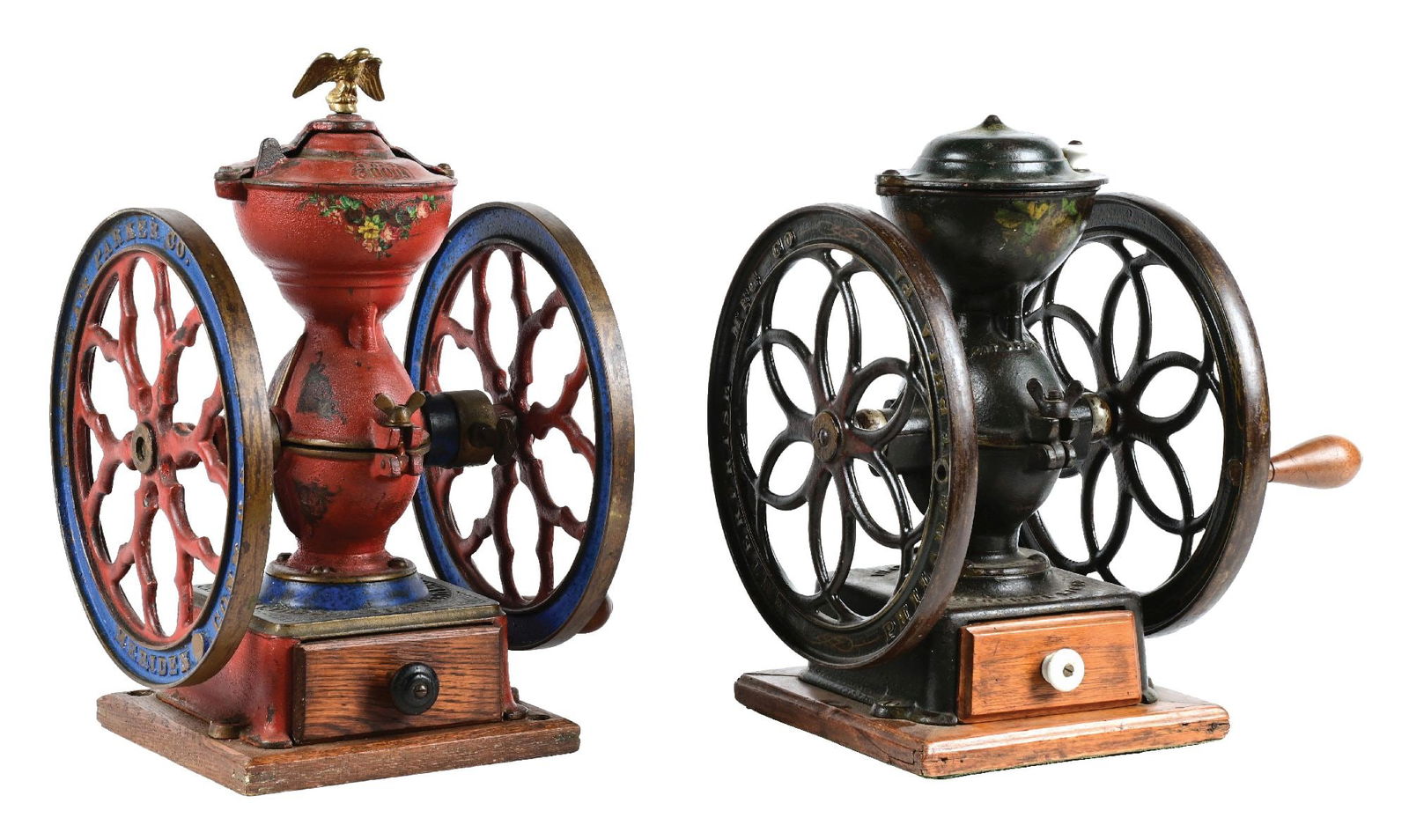 PAIR OF CAST IRON COFFEE GRINDERS (1 of 4)