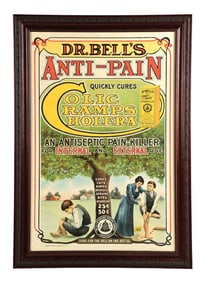 DR. BELL'S ANTI-PAIN FRAMED POSTER