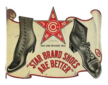 STAR BRAND SHOES FLANGE SIGN