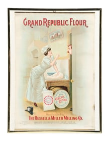 GRAND REPUBLIC FLOUR PAPER SIGN