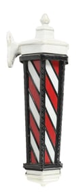 STAINED GLASS BARBER SHOP POLE