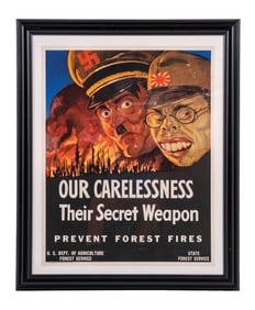 OUR CARELESSNESS / THEIR SECRET WEAPON LITHOGRAPHED PAPER