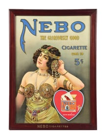 NEBO CIGARETTE SIGN W/ BEAUTIFUL WOMAN GRAPHIC.