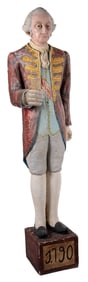 CARVED GEORGE WASHINGTON CIGAR STORE FIGURE