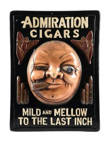 ADMIRATION CIGARS 3-D SIGN W/ FACE GRAPHIC
