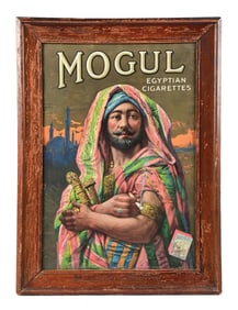 MOGUL EGYPTIAN CIGARETTES PAPER SIGN.