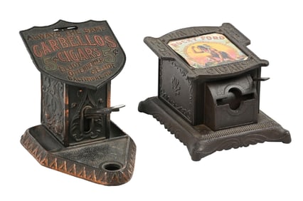 PAIR OF CIGAR CUTTERS & MATCH DISPENSERS