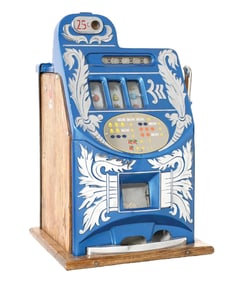25¢ MILLS EXTRA BELL "AIKENS FRONT" SLOT MACHINE.