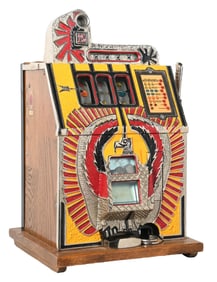 25¢ MILLS NOVELTY CO. WAR EAGLE SLOT MACHINE