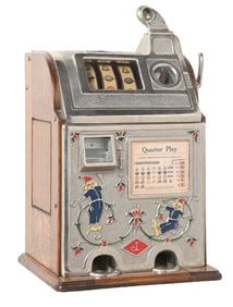 25¢ O.D. JENNINGS DUTCH BOY JACKPOT BELL SLOT MACHINE