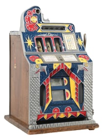 5¢ MILLS NOVELTY CO. SILENT JACKPOT FRONT VENDER SLOT MACHINE