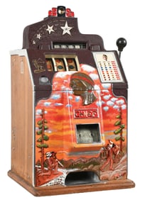 5¢ JENNINGS 4 STAR CHIEF SLOT MACHINE