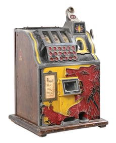 10¢ MILLS NOVELTY LION HEAD SLOT MACHINE