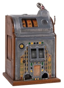 CHARLES FEY O.D. JENNINGS REVAMP 10¢ DOUBLE JACKPOT SLOT MACHINE